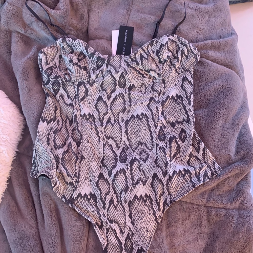Snakeskin bodysuit- NWT